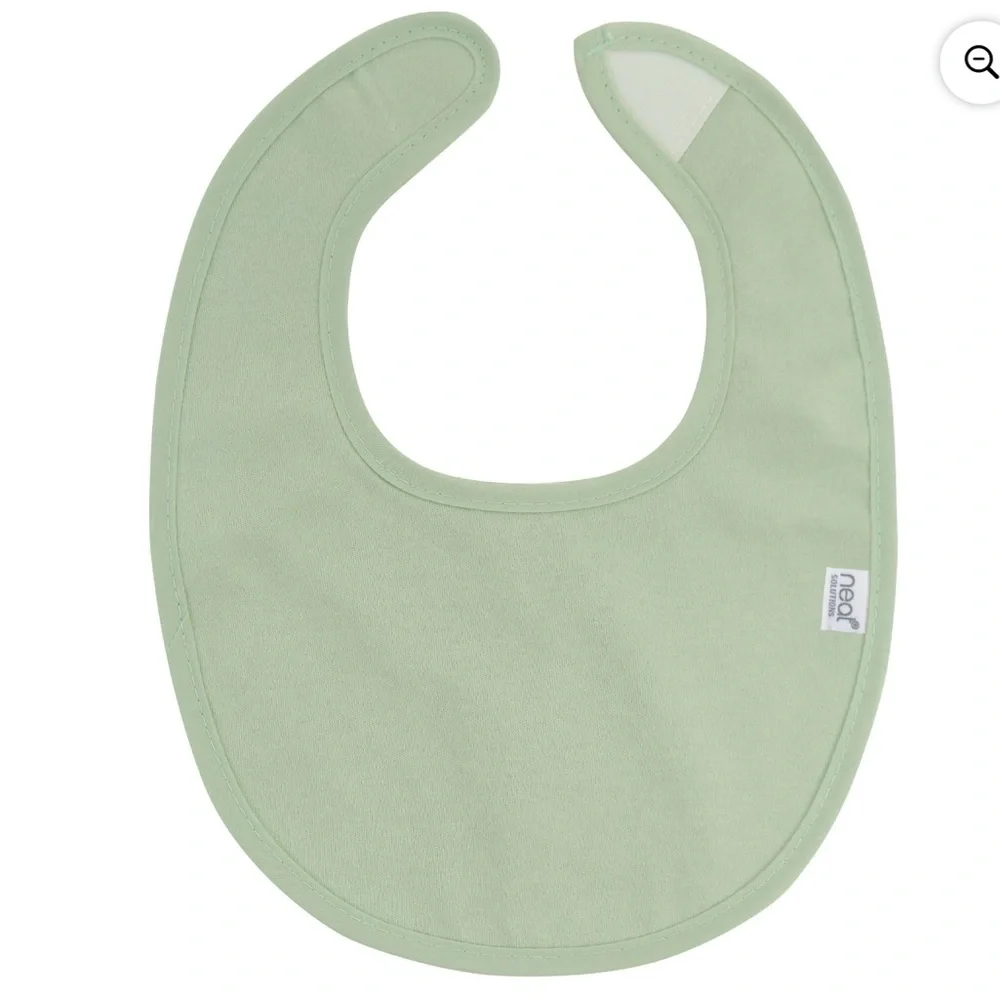 New - Neat Solutions 3 Pack Girl Print & Solid Infant Milk Bibs